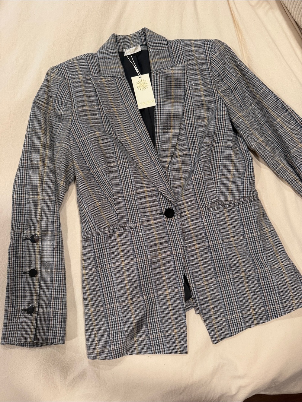 Ramy Brook Colton Women's Blazer - Black Brown Gold